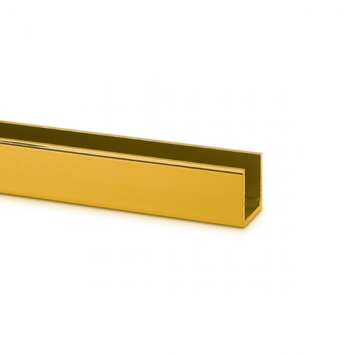 13mm Polished Gold U Channel For 8mm Thick Glass