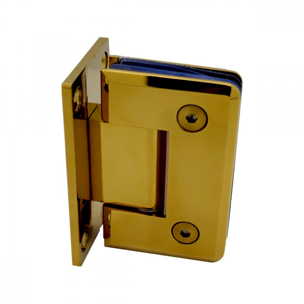 Shannon Range - Wall To Glass Shower Hinge - Polished Brass