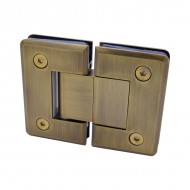 180 Degree Glass To Glass Shower Hinge - Antique Brass