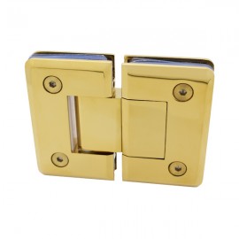 180 Degree Glass To Glass Shower Hinge - Polished Brass