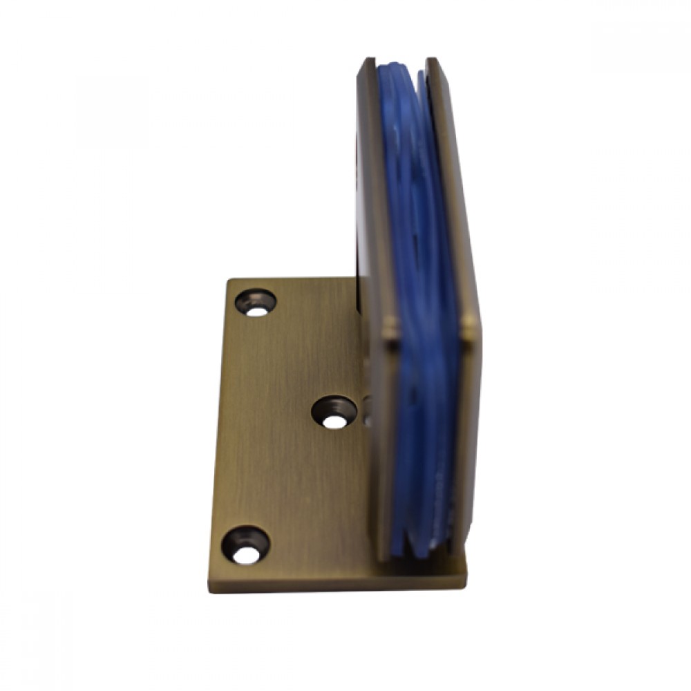 Single Wing Wall To Glass Shower Hinge - Antique Brass