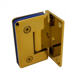 Single Wing Wall To Glass Shower Hinge - Polished Brass