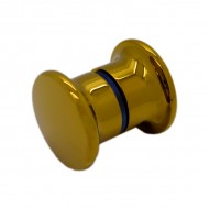 38mm x 20mm Shower Door Knob - Polished Brass