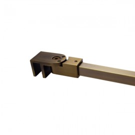 1200mm SQ Support Bar With Swivel Fitting - Antique Brass