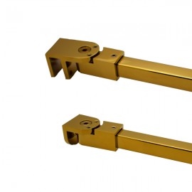 1200mm SQ Support Bar With Swivel Fitting - Polished Brass