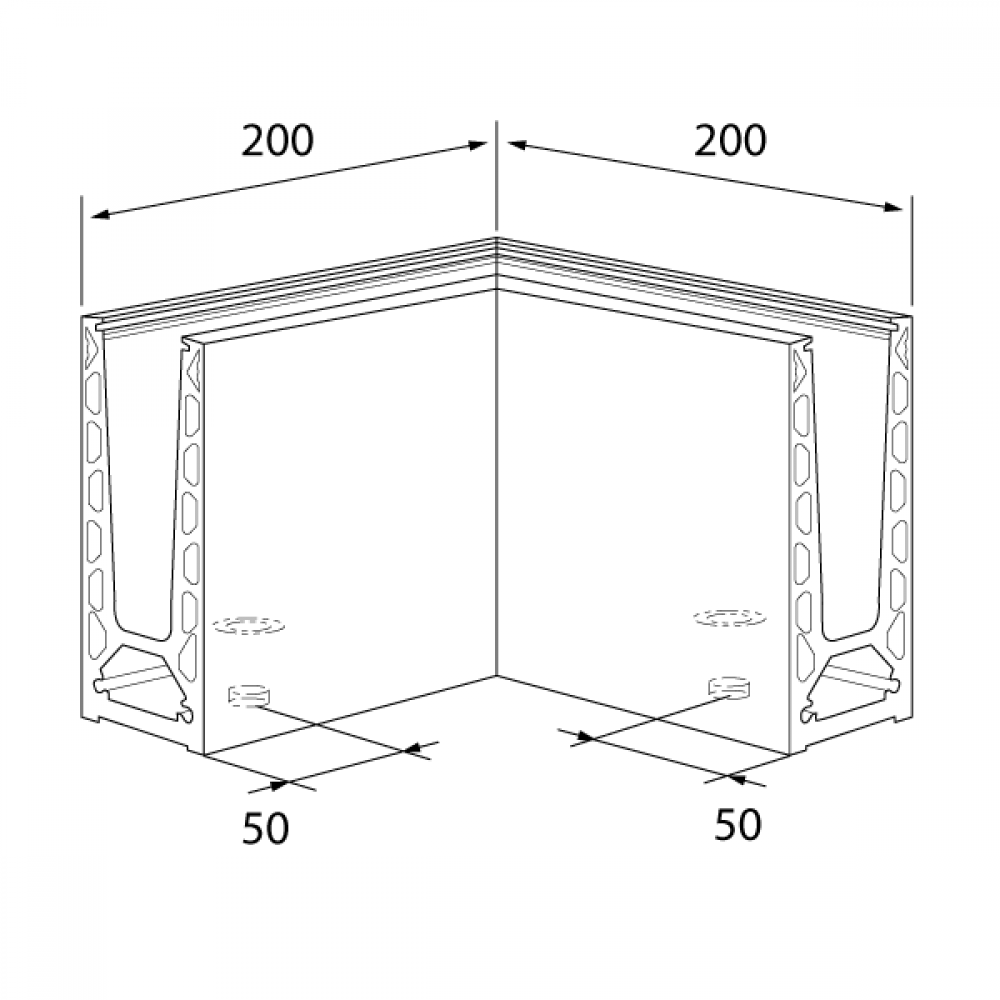 OnLevel 6020 90 Degree Corner - Internal/External - Anodised