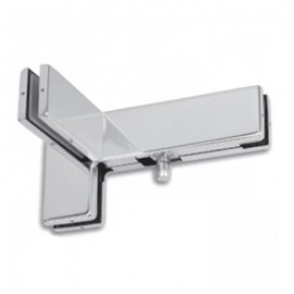 Standard Corner Transom With Fin - Right - Satin Stainless