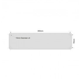 Letter Plate For A Frameless Glass Door - 10 - 12mm thick