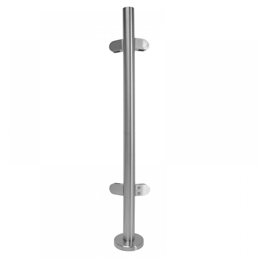 972mm 135 Degree Balustrade Post Inc. Clamps For 10mm Glass