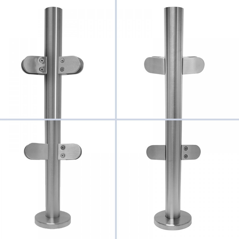 1100mm 135 Degree Balustrade Post Inc. Clamps For 10mm Glass