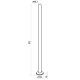 972mm Non Drilled (Blank) Balustrade Post Excl. Glass Clamps