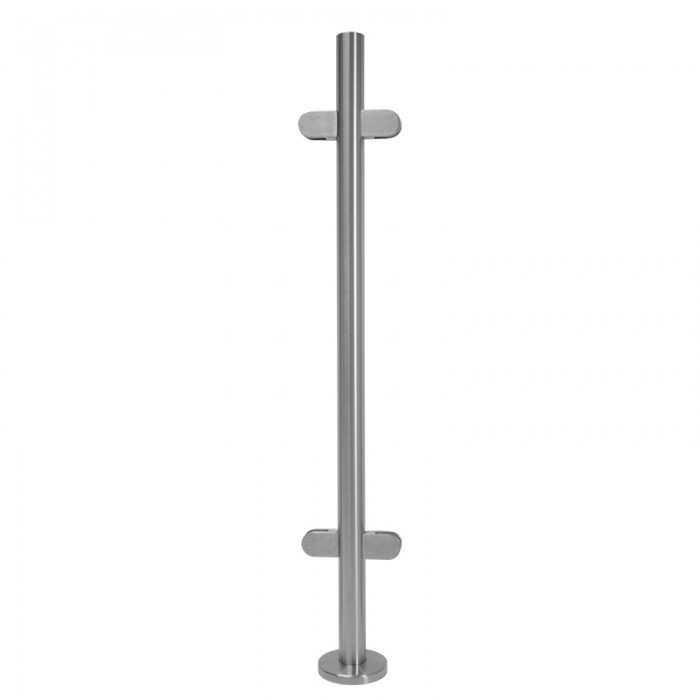 1100mm Centre Type Balustrade Post Inc Clamps For 10mm Glass