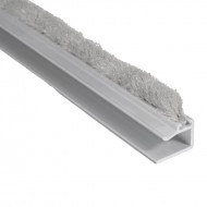 Aluminium Brush Draught Excluder 6mm Glass 2.5 Mtr