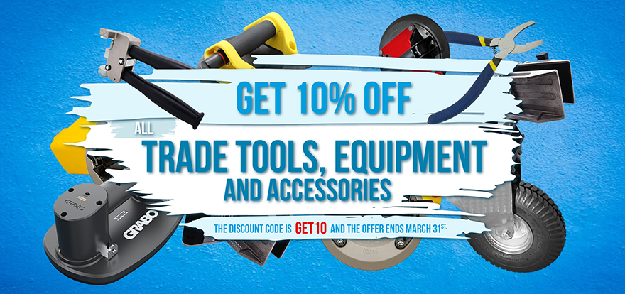 Get 10% off all trade tools, equipment and accessories now