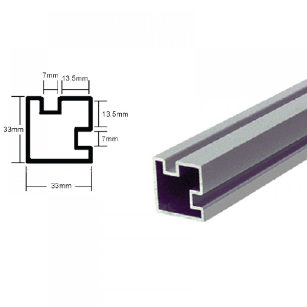 Counter Posts Corner Piece  6mm Glass 1.8 Mtr