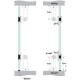 Countersunk Glass to Ground/Ceiling Partition Bracket