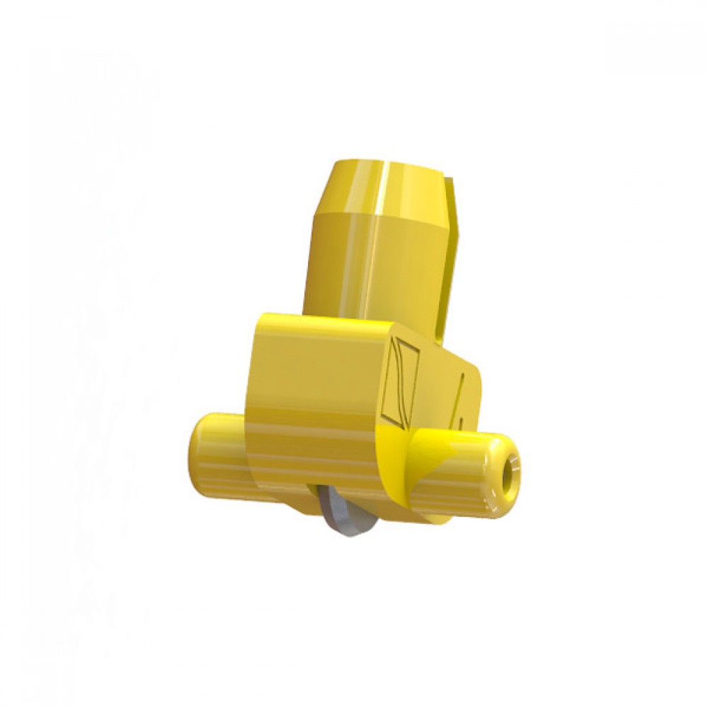 Wheel Holder 127 deg Yellow (Plastic Axle) 1.5-2mm Glass