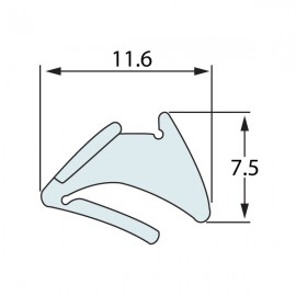 Tear Off Clear Dry Glazing Wedge Gasket - Thick - Clear
