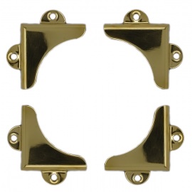 Polished Brass Face Fixing Mirror Clips 4mm