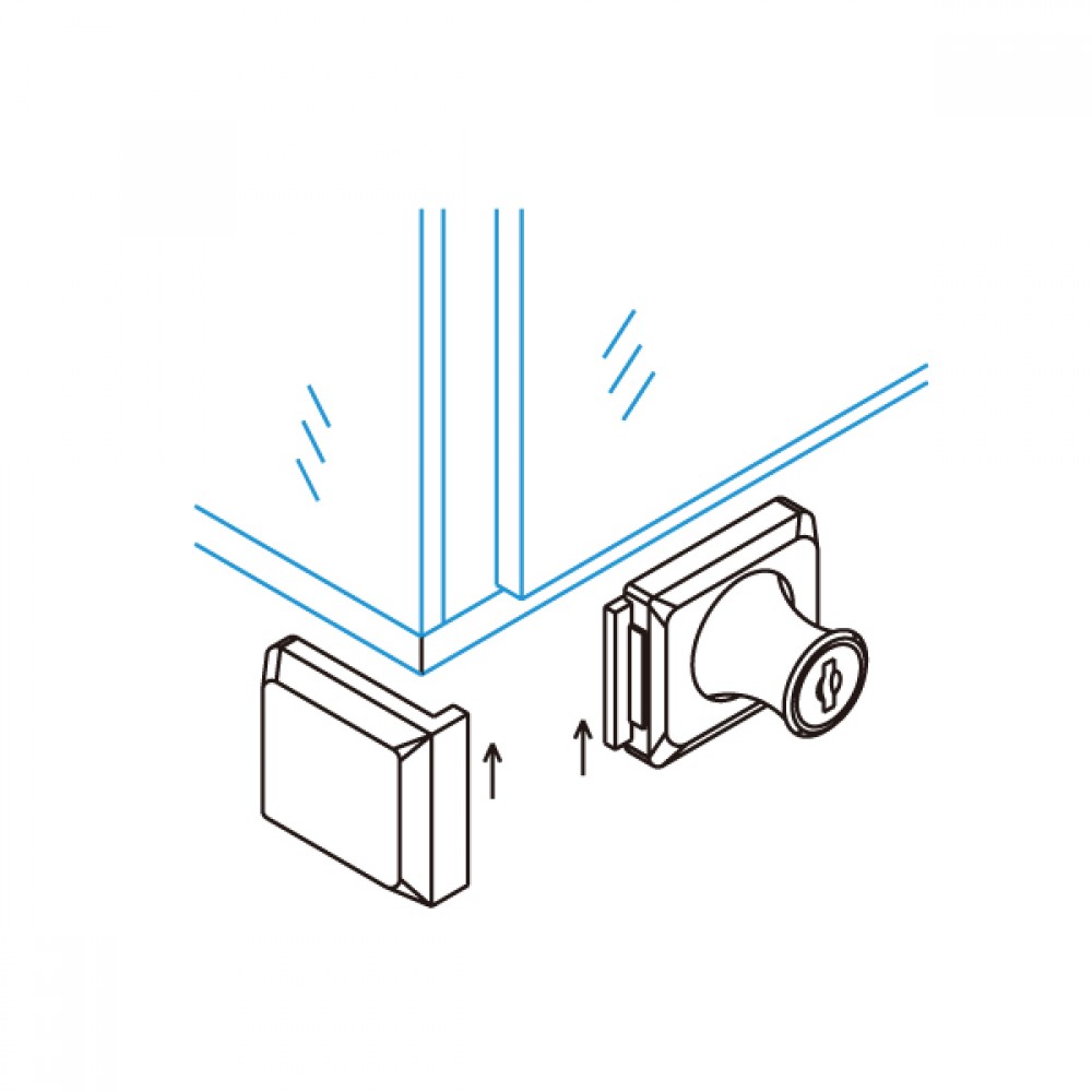 UV Lock & Receiver For Single Inset Door - SC