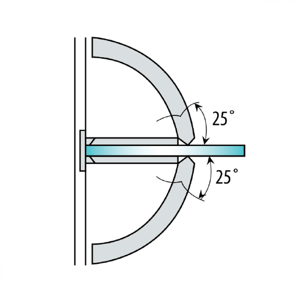 Adjustable Single Wing Wall  To Glass Shower Hinge - SC