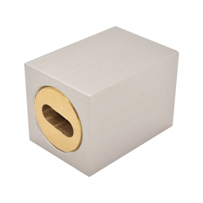 Square Wall To Reinforcing Bar Mount - Brushed Nickel