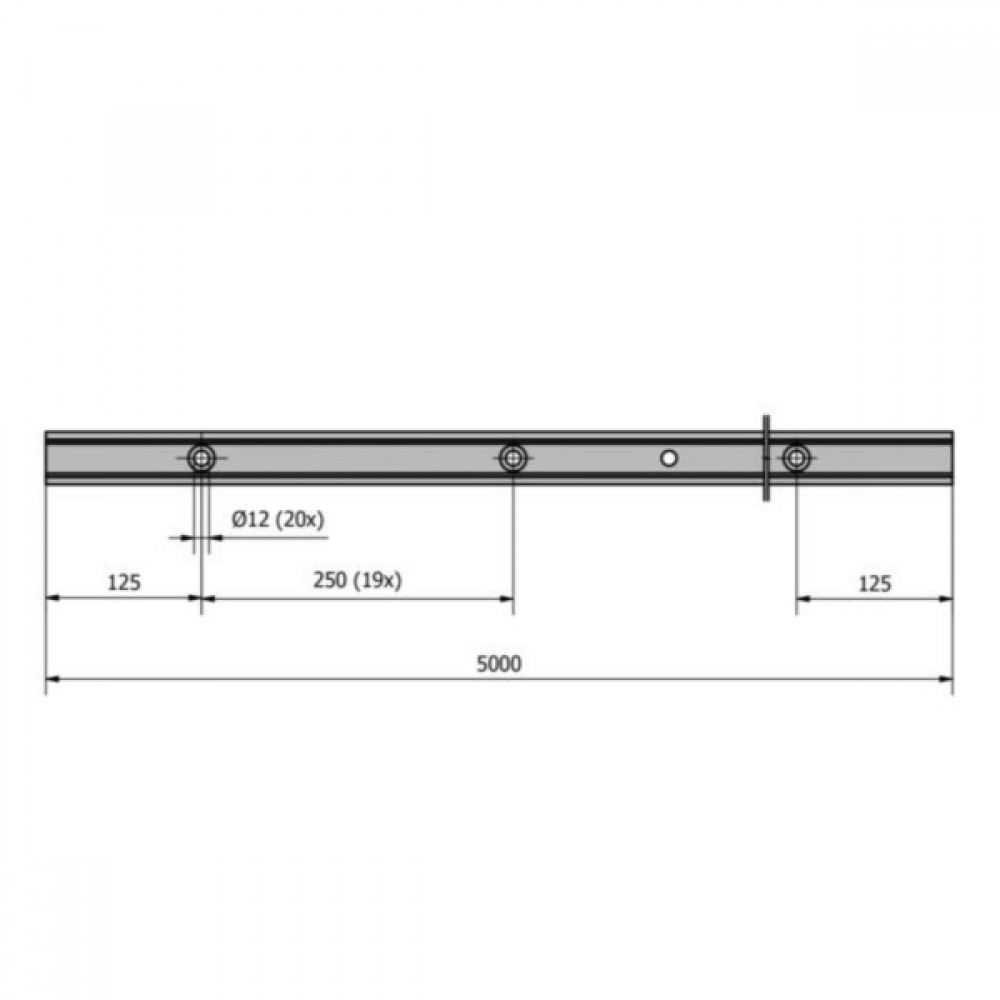OnLevel 6501 Side Mount Parapet Wall Profile - Anodised Alum