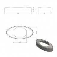 Glass Spigot Replacement Cover Plate (Square)