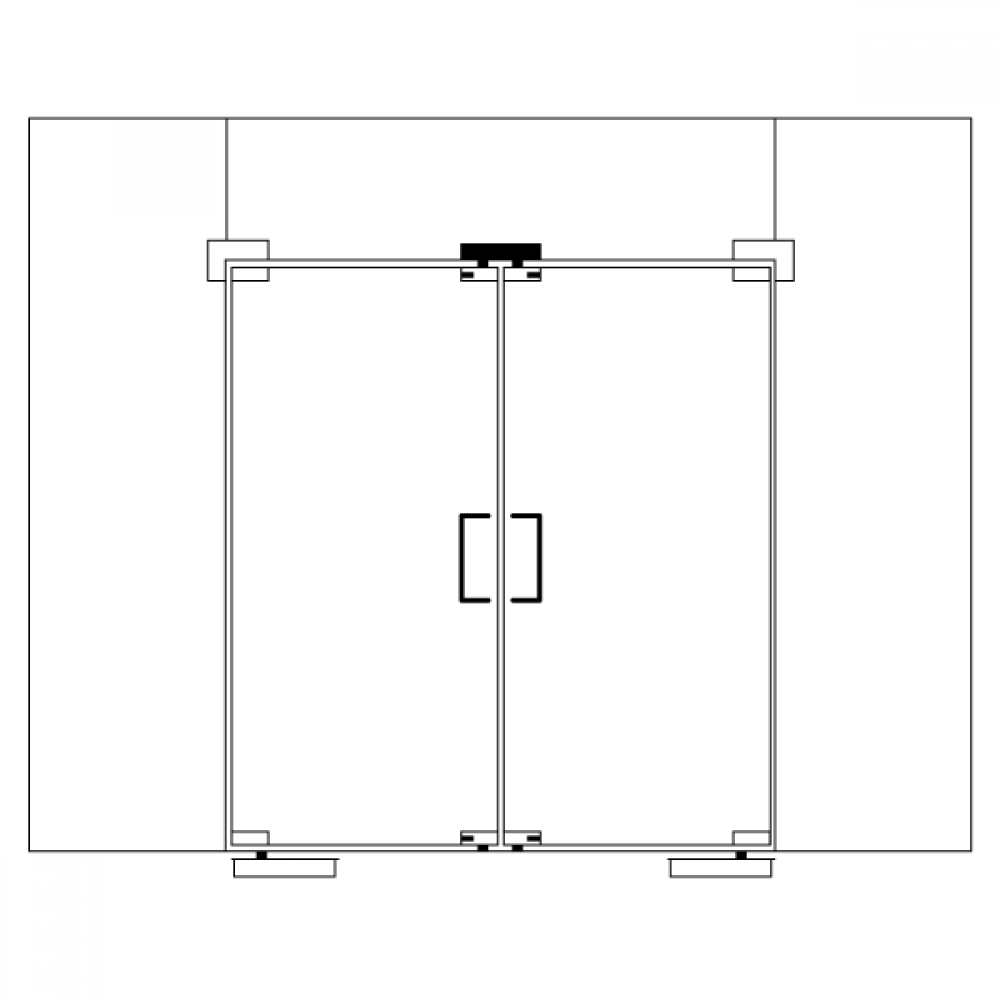 Double Overpanel Strike Box With Stopper - Satin Stainless
