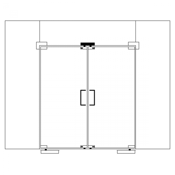 Double Overpanel Strike Box With Stopper - Satin Stainless