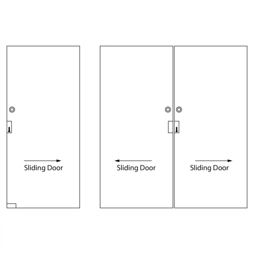 Sliding Glass Door Centre Lock - Satin Stainless