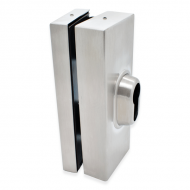 Non Drill Patch Lock For Glass Doors - Satin Stainless