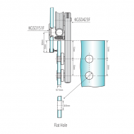 Satin Stainless Steel Roller Hanger - Flat Type