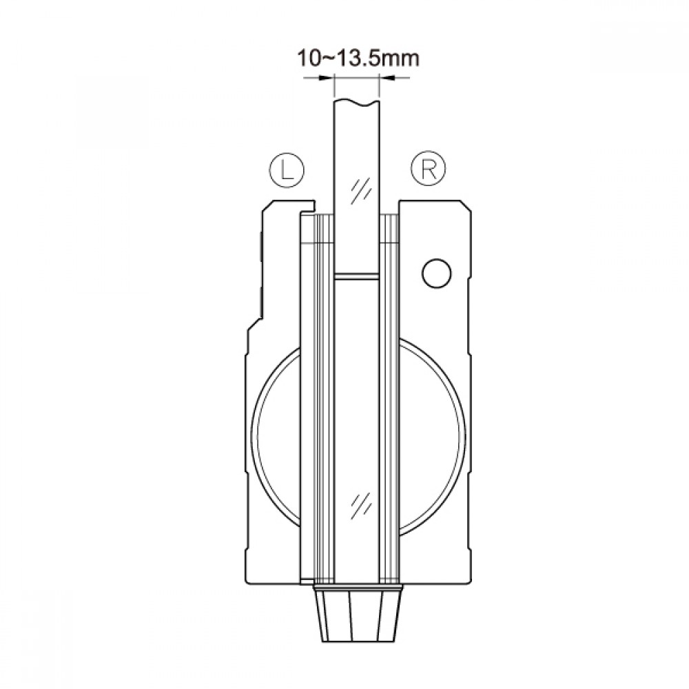 GCC Glass Door Hydraulic Bottom & Top Patch Fitting Kit