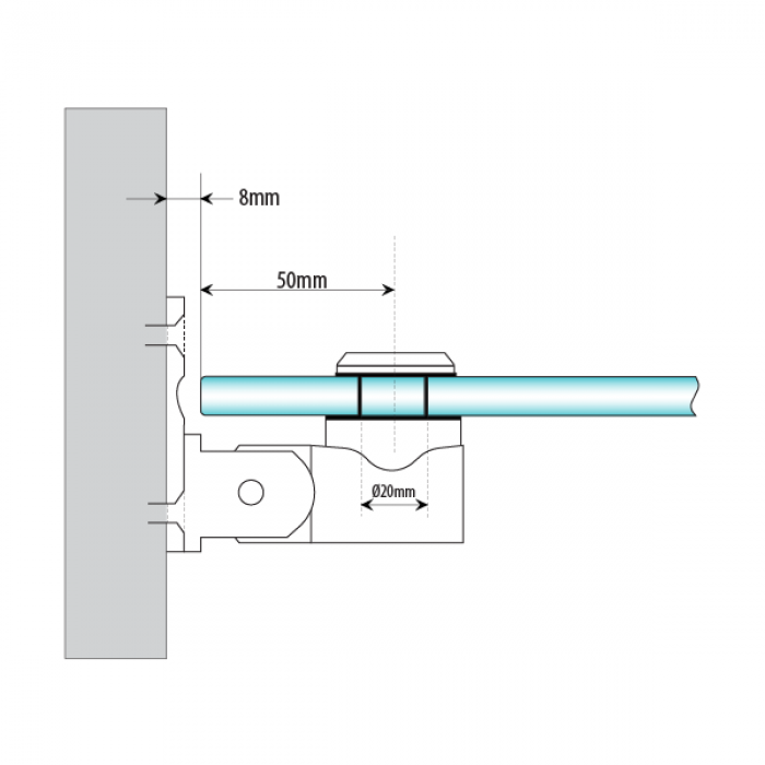 Glass To Wall Hinge SS