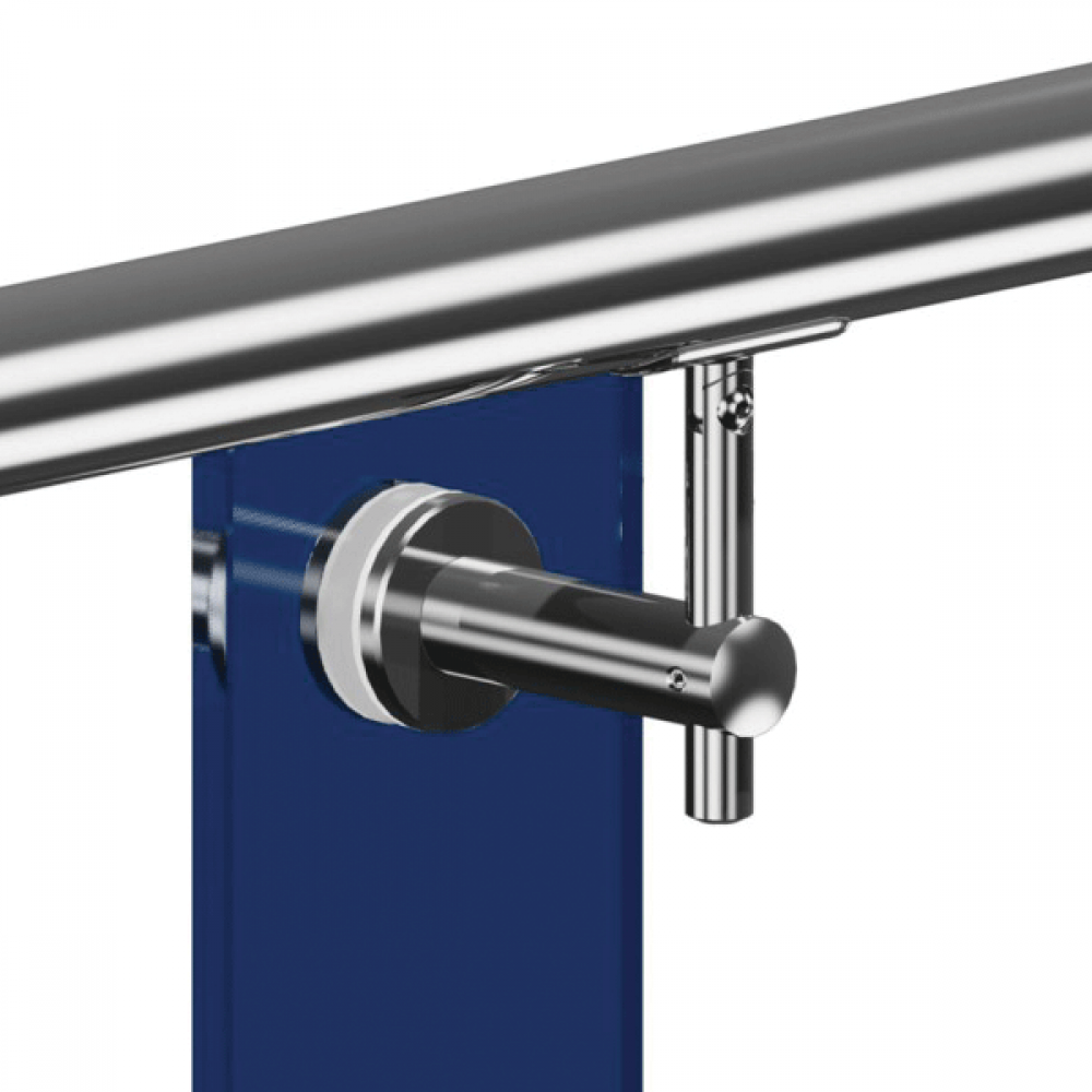 Adjustable Glass To Handrail Bracket - 316SS - 48mm Handrail