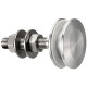 60mm Dia. Flat Head Articulated Bolt For 8 - 15mm Thick Glas