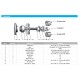 Flat Head Articulated Bolt For 15 - 22mm Insulated Glass Uni