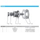 Countersunk Fixed Bolt For 22 - 26mm Thick Glass (Outside Fi