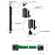 SkyForce-side Balcony Kit 1100mm High 16-17.5mm Mill Finish