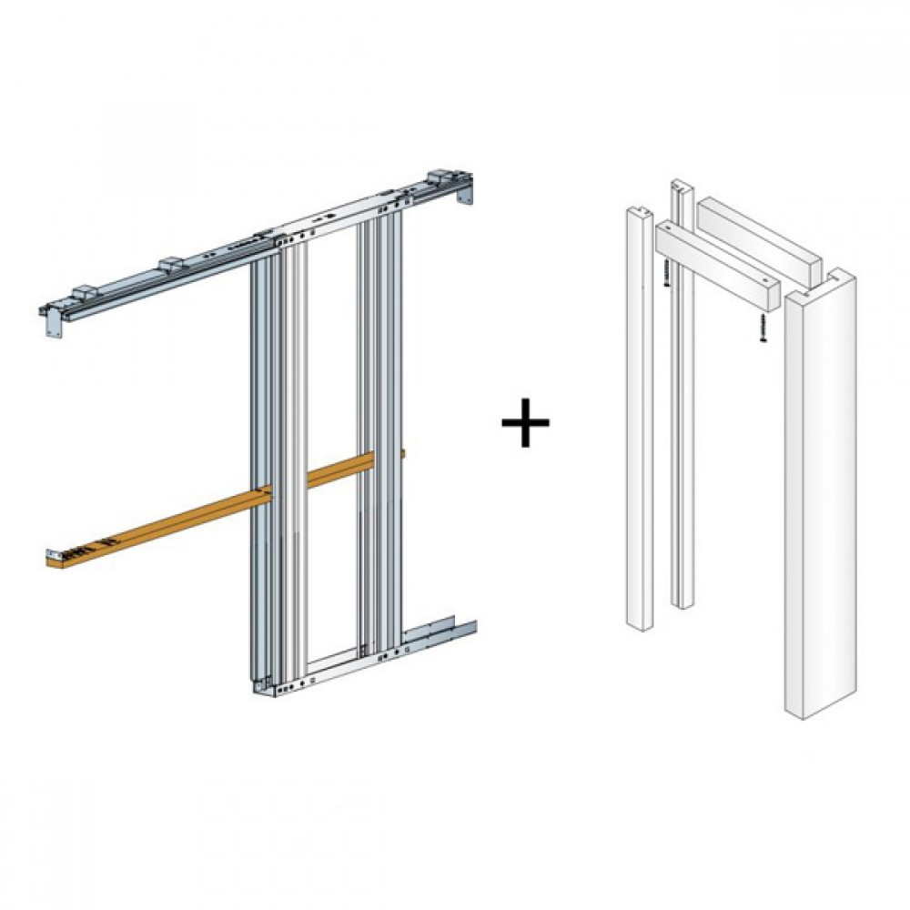 Jamb Kit for Single Pocket Glass Doors - White