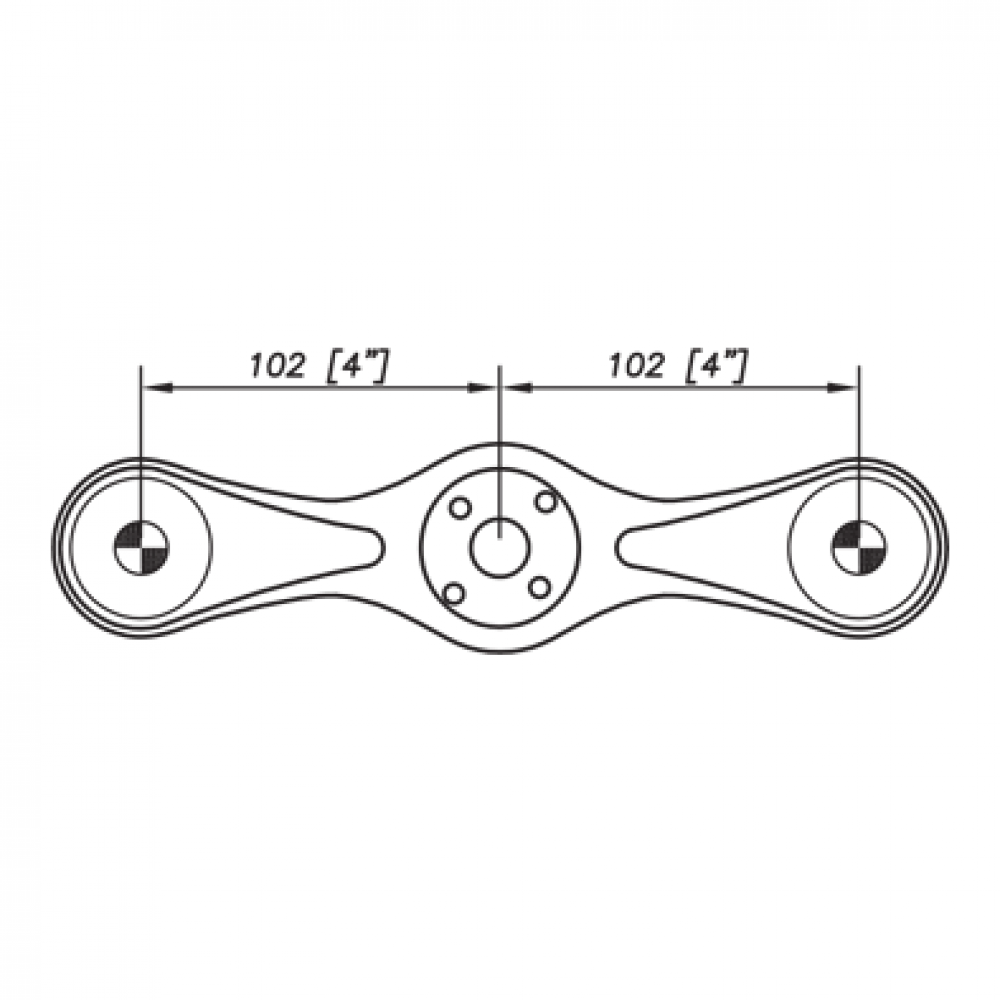 S3000 Spider Bracket Series - 2 Arms 180 Degree - AISI316