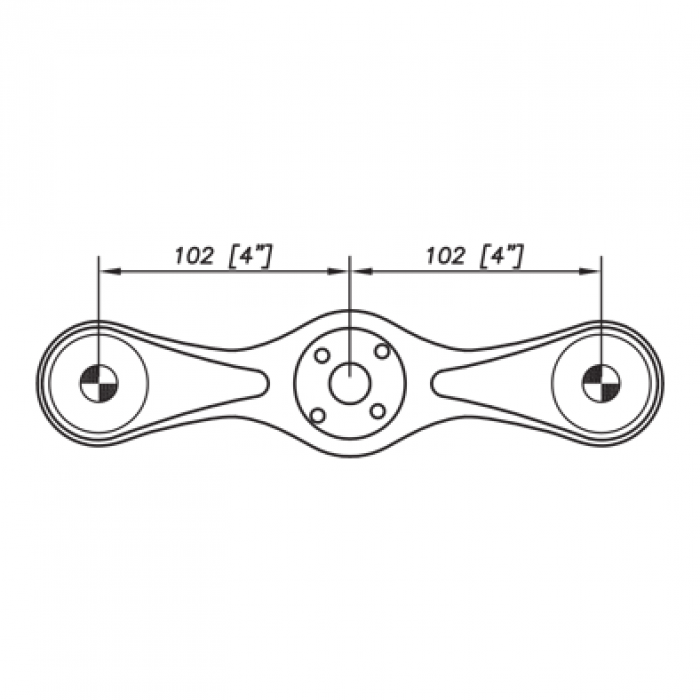 S3000 Spider Bracket Series - 2 Arms 180 Degree - AISI316