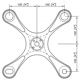 S3000 Spider Bracket Series -4 Arms - AISI316