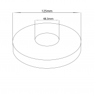 125mm Floor Flange Cover for Tube 48.3mm - 316SS
