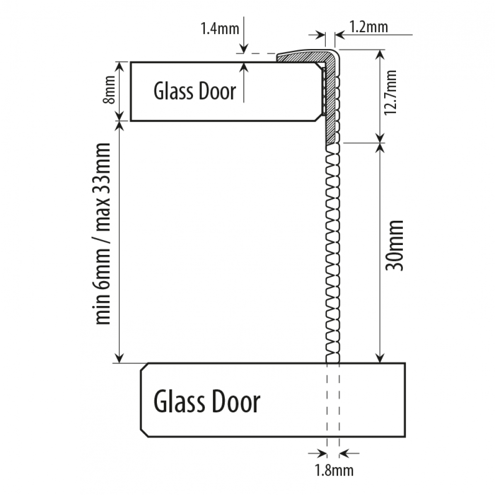 Glass Lip Slide - Self Adhesive Door Seal For Sliding Doors
