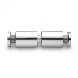 Glass Handle Connectors - Satin Stainless