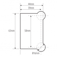 Wall Mount Shower Hinge - Polished Chrome