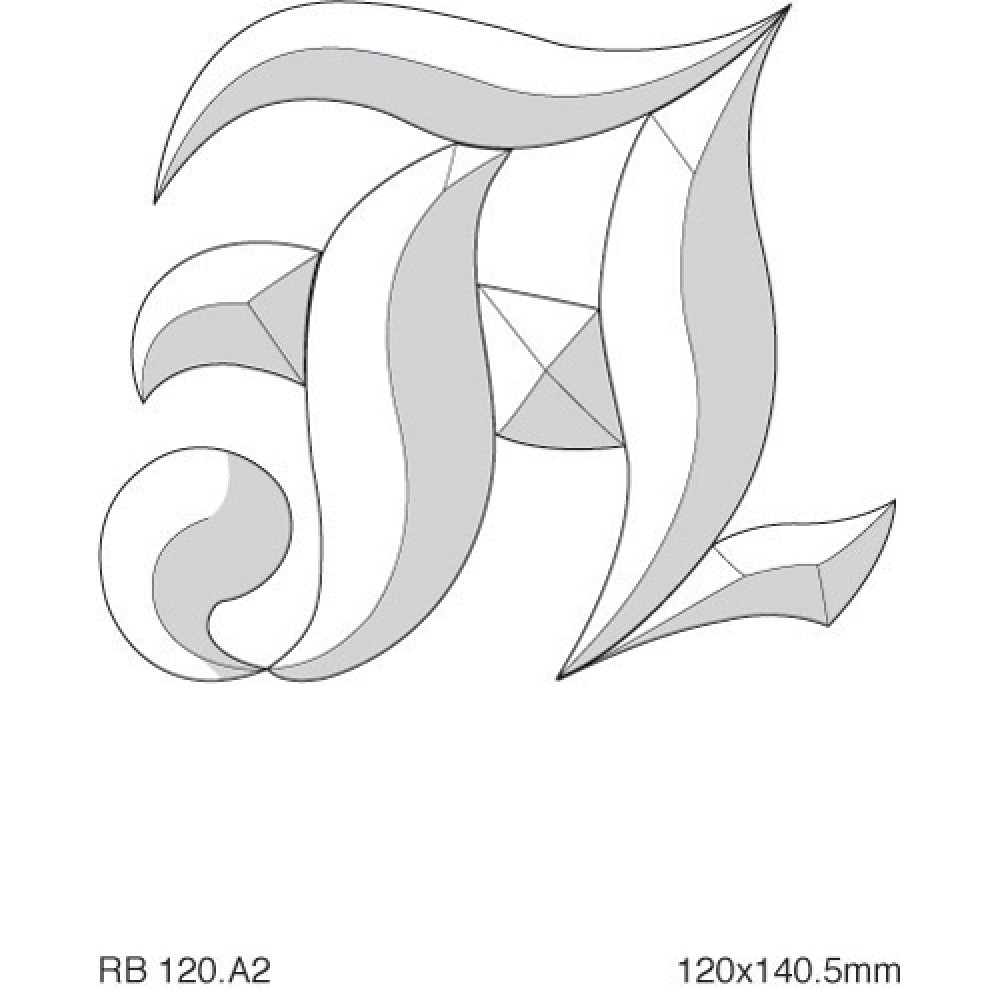 Stylised Alphabet letter A 120mm h (7)