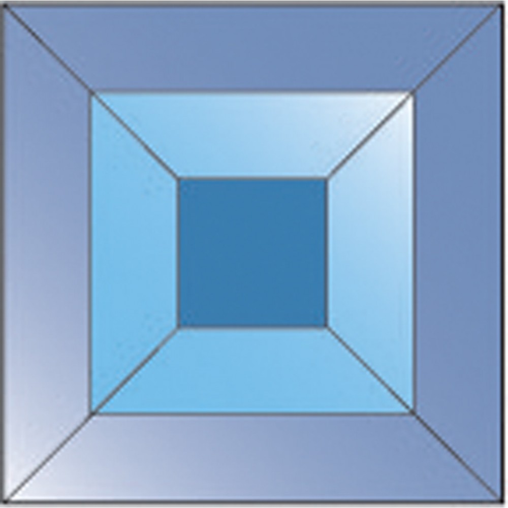 Double Faceted Square Blue 51x51mm (1)